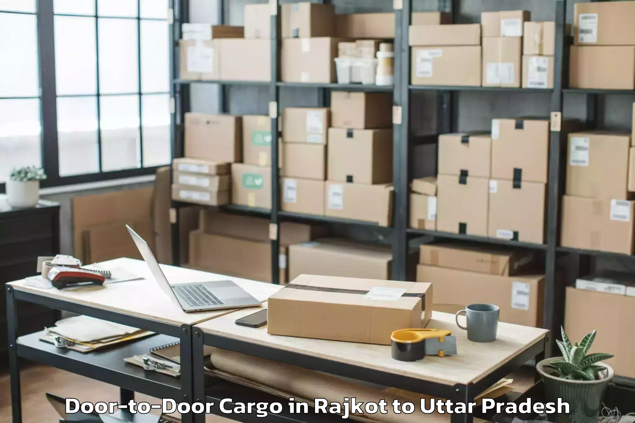 Top Rajkot to Khargupur Door To Door Cargo Available